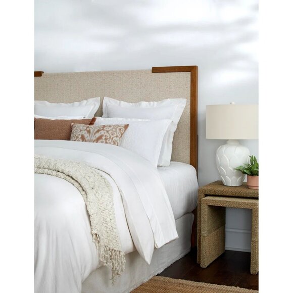 Scott Living Heritage Upholstered Headboard with Artistic Cut-Out Design - Picture 6 of 7